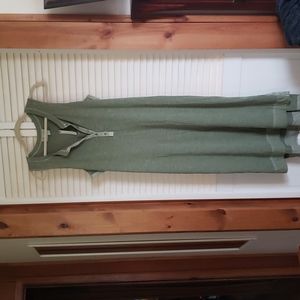 Anthropologie Pilar moss green midi dress L